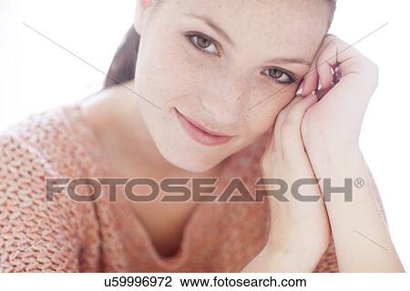 Happy young woman View Large Photo Image Stock Image - Happy young woman. Fotosearch