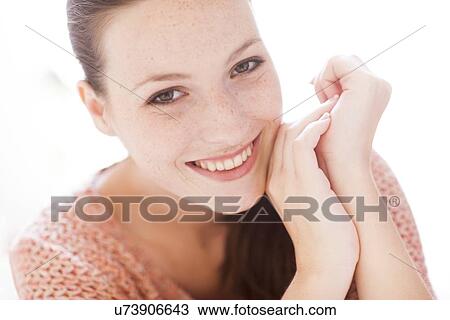 Happy young woman View Large Photo Image Stock Image - Happy young woman. Fotosearch