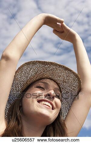 Happy young woman View Large Photo Image Stock Photo - Happy young woman. Fotosearch