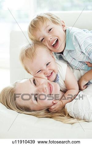 Mother and children View Large Photo Image Stock Photo - Mother and children. Fotosearch