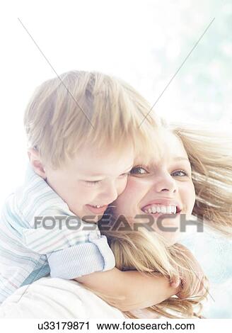 Stock Image - Mother and son. Fotosearch