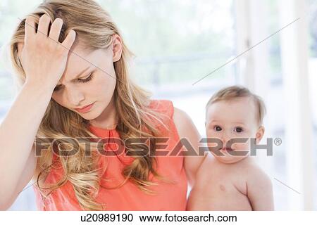 Stock Image - Post-natal depression, conceptual image. Fotosearch