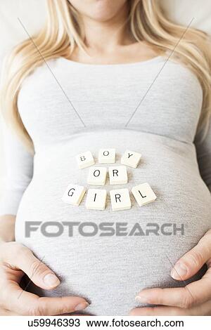 Stock Image - Pregnant woman. Fotosearch