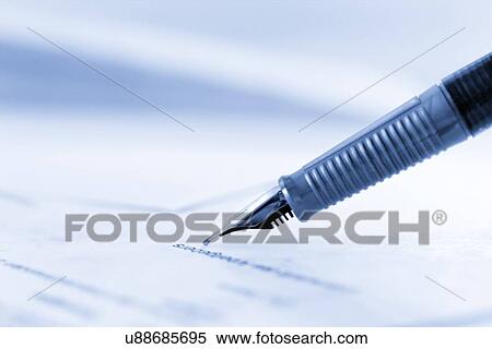 Stock Photography - Signing a contract. Fotosearch