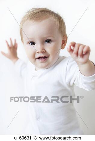 Ten month old baby girl View Large Photo Image Stock Image - Ten month old baby girl. Fotosearch