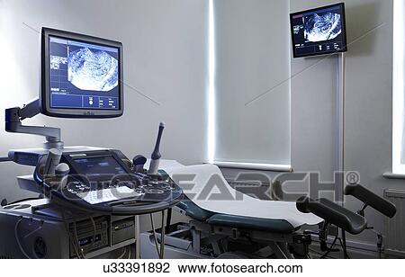 Stock Image - Ultrasound suite. Fotosearch
