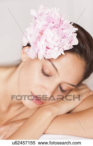 Stock Photography - Woman sleeping. Fotosearch
