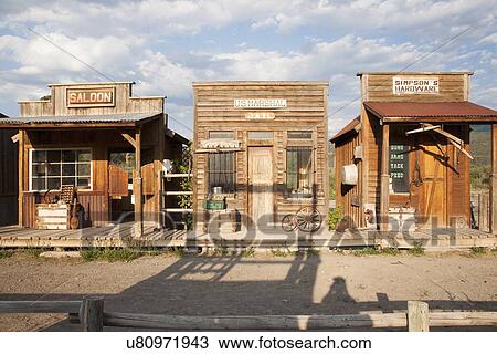 Western storefronts, Ridgway, Colorado View Large Photo Image Stock Image - Western storefronts, Ridgway, Colorado. Fotosearch