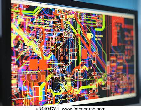 Computer screens with electronic circuitry designs for automotive use View Large Photo Image Stock Image - Computer screens with electronic circuitry designs for automotive use. Fotosearch