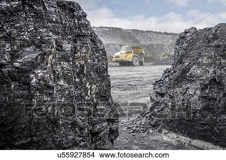 Detail of coal in surface coal mine View Large Photo Image Picture - Detail of coal in surface coal mine. Fotosearch