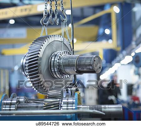 Stock Photograph - Gear for industrial gearbox in engineering factory. Fotosearch