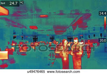 Infrared heat image of office View Large Photo Image Stock Photography - Infrared heat image of office. Fotosearch