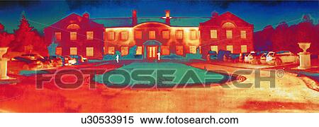 Infrared heat view of company headquarters View Large Photo Image Stock Photography - Infrared heat view of company headquarters. Fotosearch