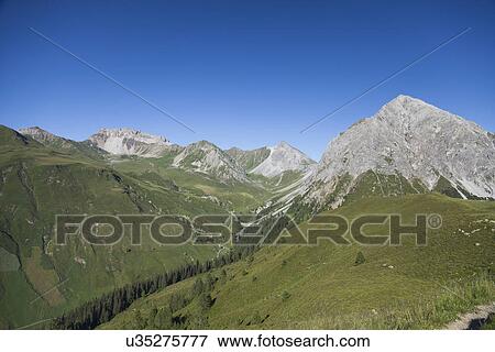 Stock Photo - Mountains, Schanfigg, Graubuenden, Switzerland. Fotosearch