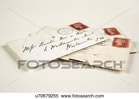 Still life of three old stamped and addressed envelopes View Large Photo Image Stock Photography - Still life of three old stamped and addressed envelopes. Fotosearch