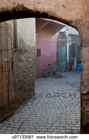 Alley of the Medina, Marrakesh, Morocco View Large Photo Image Stock Image - Alley of the Medina, Marrakesh, Morocco. Fotosearch