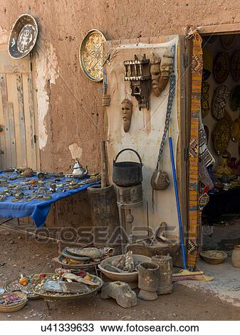 Antique shop display, Ouarzazate, Morocco View Large Photo Image Stock Image - Antique shop display, Ouarzazate, Morocco. Fotosearch
