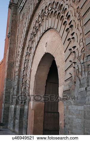 Architectural detail of the Bab Agnaou Gate, Medina, Marrakesh, Morocco View Large Photo Image Stock Image - Architectural detail of the Bab Agnaou Gate, Medina, Marrakesh, Morocco. Fotosearch