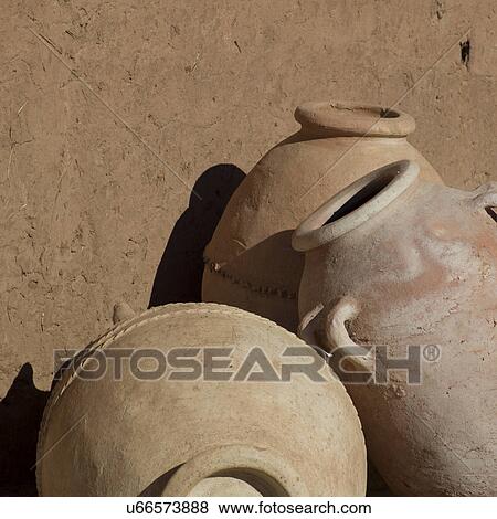 Close-up of pots, Morocco View Large Photo Image Stock Photo - Close-up of pots, Morocco. Fotosearch