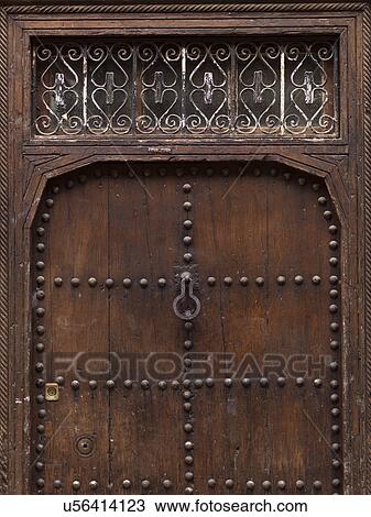 Closed door, Marrakesh, Morocco View Large Photo Image Stock Image - Closed door, Marrakesh, Morocco. Fotosearch