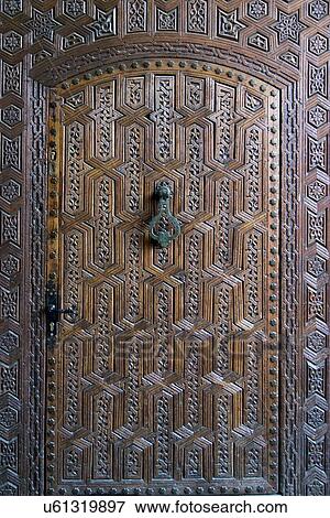 Stock Photo - Detail of a door, Marrakesh Museum, Medina, Marrakesh, Morocco. Fotosearch