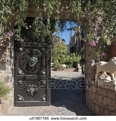 Entrance to the Kasbah Tamadot, Asni, Morocco View Large Photo Image Picture - Entrance to the Kasbah Tamadot, Asni, Morocco. Fotosearch