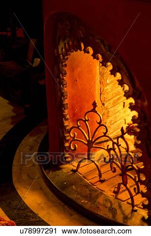 Stock Image - Fireplace at La Sultana Hotel, Marrakesh, Morocco. Fotosearch