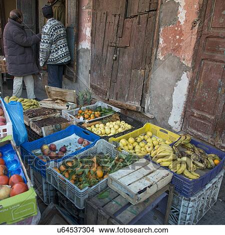Fruits for sale at market stall, Medina, Marrakesh, Morocco View Large Photo Image Picture - Fruits for sale at market stall, Medina, Marrakesh, Morocco. Fotosearch