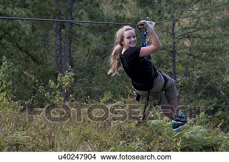 Girl riding a zip line in a forest, Copan, Copan Ruinas, Copan Department, Honduras View Large Photo Image Picture - Girl riding a zip line in a forest, Copan, Copan Ruinas, Copan Department, Honduras. Fotosearch