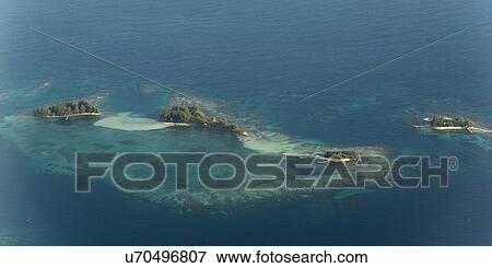 High angle view of an island, Bay Islands, Honduras View Large Photo Image Stock Photo - High angle view of an island, Bay Islands, Honduras. Fotosearch