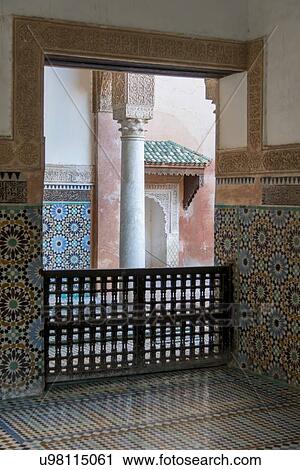 Interiors of a mausoleum, Saadian Tombs, Marrakesh, Morocco View Large Photo Image Stock Image - Interiors of a mausoleum, Saadian Tombs, Marrakesh, Morocco. Fotosearch