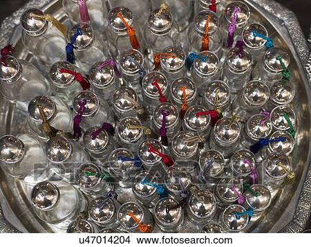 Picture - Jars for sale in the souk, Marrakesh, Morocco. Fotosearch