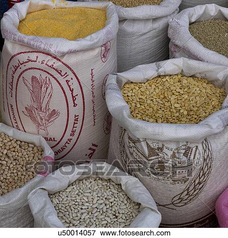 Lentils and beans for sale in a souk, Arset El Maach, Marrakesh, Morocco View Large Photo Image Stock Photo - Lentils and beans for sale in a souk, Arset El Maach, Marrakesh, Morocco. Fotosearch