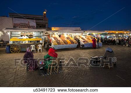 Market scene at a town square, Djemma El Fna, Marrakesh, Morocco View Large Photo Image Stock Image - Market scene at a town square, Djemma El Fna, Marrakesh, Morocco. Fotosearch