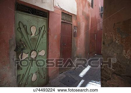 Picture - Old doors, Marrakesh, Morocco. Fotosearch