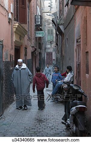 People on the street, Mellah, Marrakesh, Morocco View Large Photo Image Stock Photography - People on the street, Mellah, Marrakesh, Morocco. Fotosearch