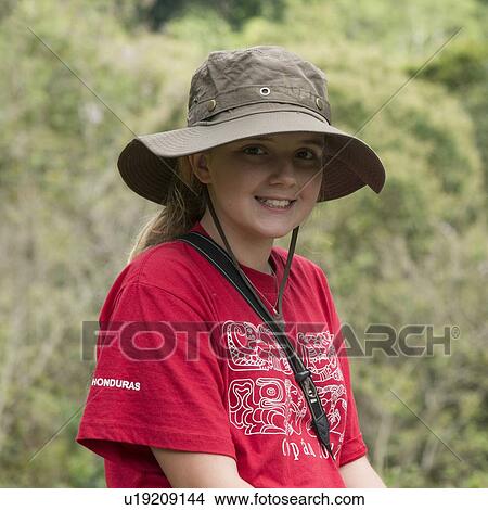 Portrait of a girl smiling, Finca El Cisne, Honduras View Large Photo Image Picture - Portrait of a girl smiling, Finca El Cisne, Honduras. Fotosearch