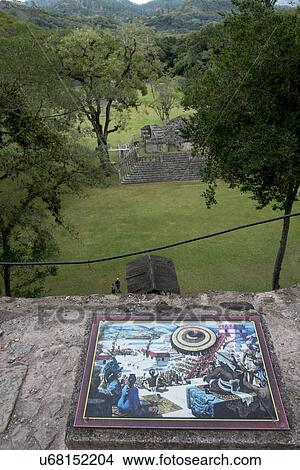Picture - Ruins at an archaeological site, Copan, Copan Ruinas, Copan Department, Honduras. Fotosearch