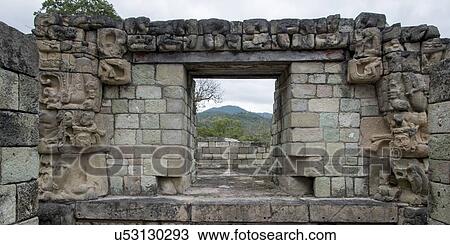 Stock Image - Ruins at an archaeological site, Copan, Copan Ruinas, Copan Department, Honduras. Fotosearch