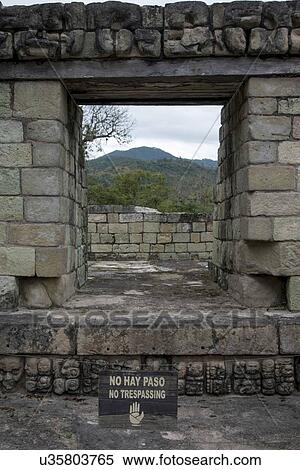 Stock Photography - Ruins at an archaeological site, Copan, Copan Ruinas, Copan Department, Honduras. Fotosearch