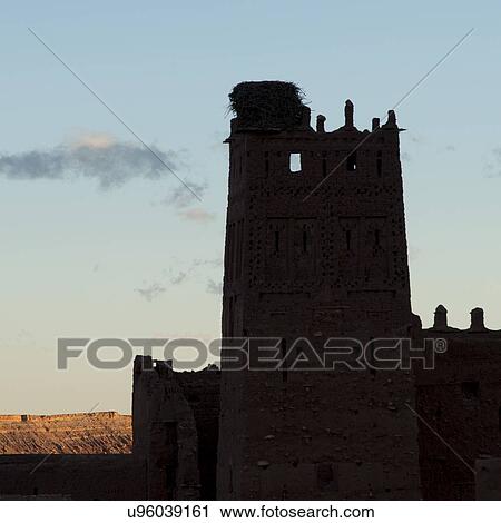 Silhouette of a building, Ouarzazate, Morocco View Large Photo Image Stock Image - Silhouette of a building, Ouarzazate, Morocco. Fotosearch
