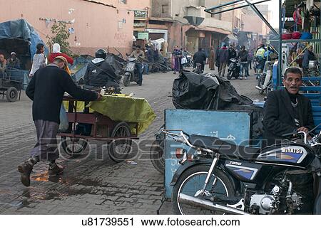 Street scene, Marrakesh, Morocco View Large Photo Image Stock Image - Street scene, Marrakesh, Morocco. Fotosearch