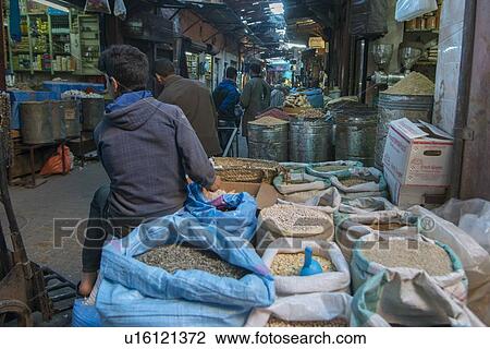 Vendors at street market, Medina, Marrakesh, Morocco View Large Photo Image Stock Image - Vendors at street market, Medina, Marrakesh, Morocco. Fotosearch