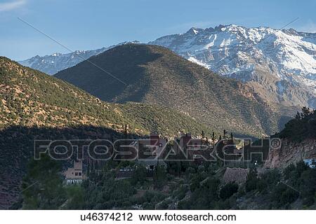 Village in a valley, Atlas Mountains, Morocco View Large Photo Image Stock Image - Village in a valley, Atlas Mountains, Morocco. Fotosearch