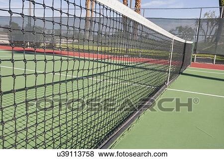 Stock Photo - Tennis net on court. Fotosearch