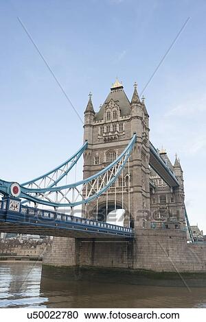 Stock Image - Tower Bridge and the River Thames, London, UK. Fotosearch