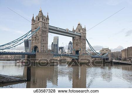 Stock Photo - Tower Bridge and the River Thames, London, UK. Fotosearch