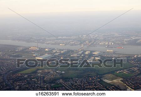 Aerial view of bridge and the Thames, London, UK View Large Photo Image Stock Image - Aerial view of bridge and the Thames, London, UK. Fotosearch