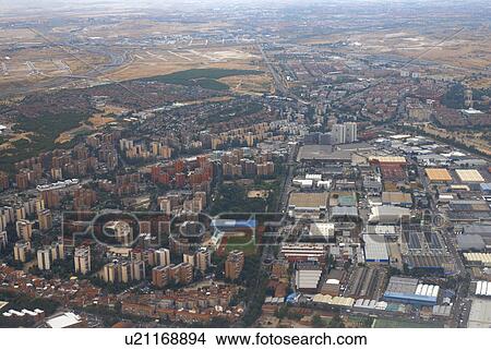 Picture - Aerial view of Madrid, Spain. Fotosearch