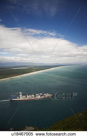 Boat on sea, Tauranga, New Zealand View Large Photo Image Stock Photography - Boat on sea, Tauranga, New Zealand. Fotosearch